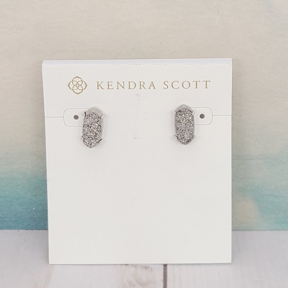 Kendra Scott Betty Platinum Studs - Picture 1 of 8